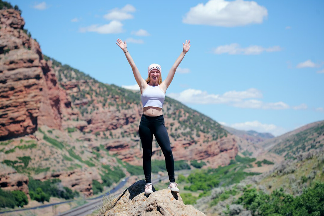 woman achieving goals
